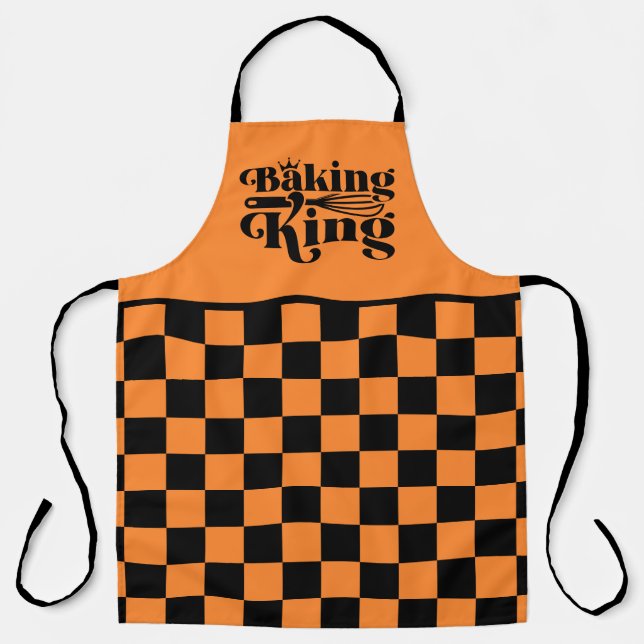 Tablier Cute Baking King mot art (Recto)