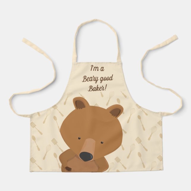 Tablier Cute Bear Baker (Recto)