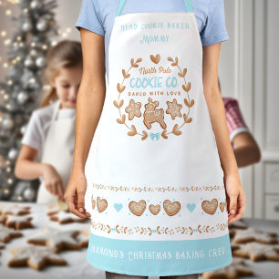 Tablier Cute Bleue Cuisine Baking Noël Nom Apron