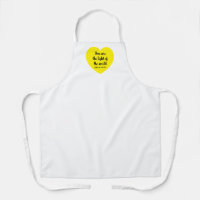 Cute Bright Yellow Heart Lumière du monde Blanc