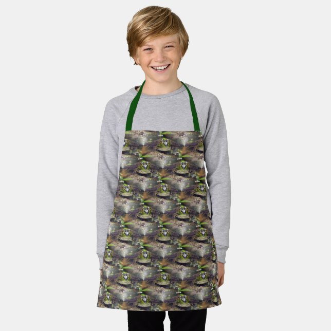 Tablier Cute Bullfrog Visage Animal Nature Motif (Porté)