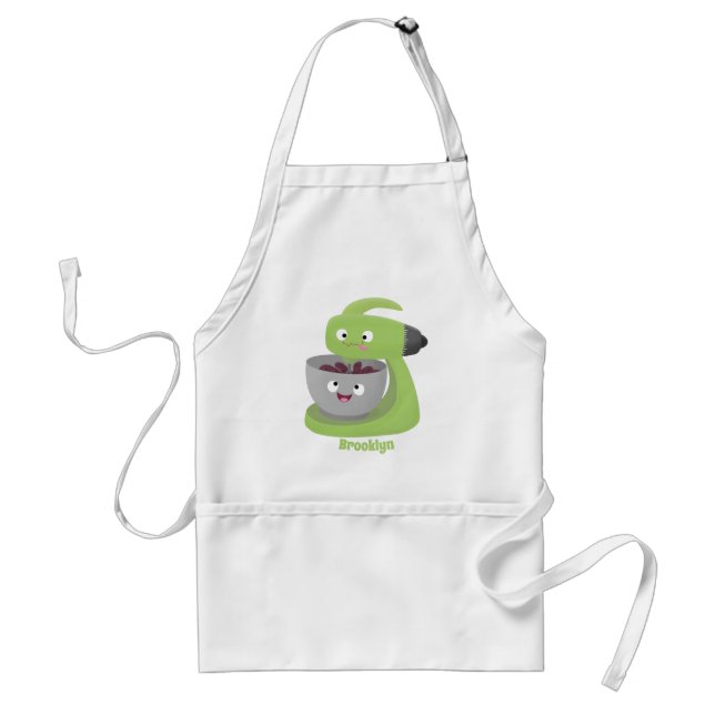 Tablier Cute cake mixer cuisine appareil dessin animé (Devant)