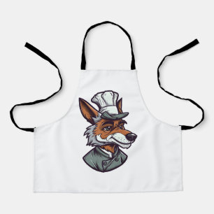 Tablier Cute Cartoon Wolf Chef adorable Animal Graphic