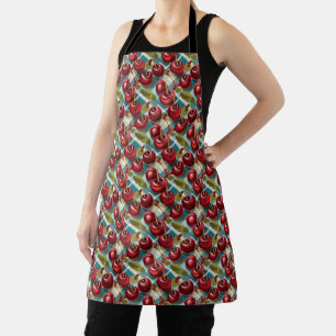 Tablier Cute cerise et bleu À damiers Motif plaid