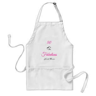 Tablier Cute Chef 50 et Fabulous Pink Name Apron