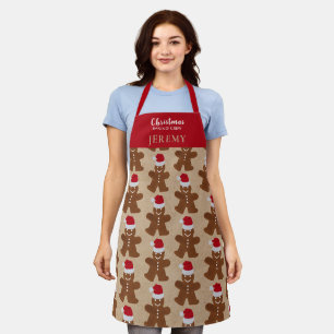 Tablier Cute Christmas Gingerbread Homme Cookies Baking Cr