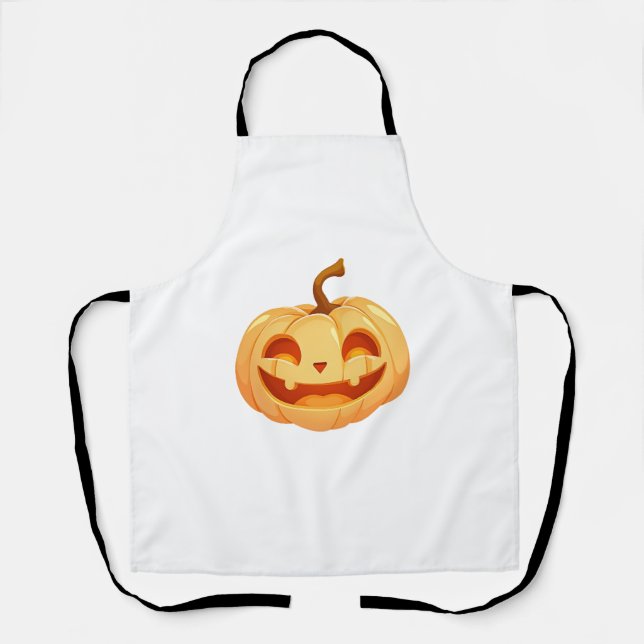 Tablier Cute Citrouille Jack-o'-lantern Turtle Mer Hallowe (Recto)