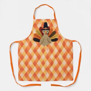 Tablier Cute, classique/vintage Thanksgiving Turquie
