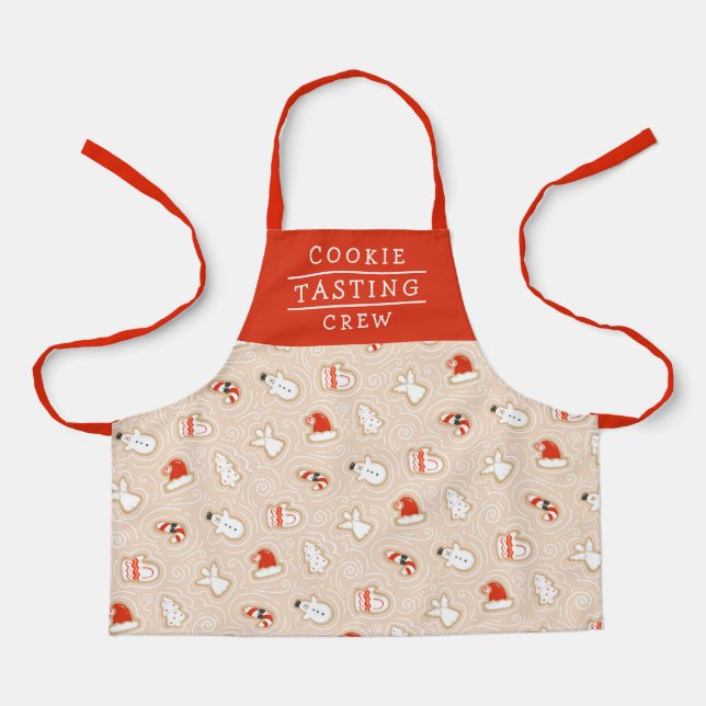 Tablier Cute Cookie Tasting Crew Motif de Noël (Recto)