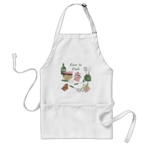 Tablier Cute Cuisine Ustensiles Aimer à cuisiner