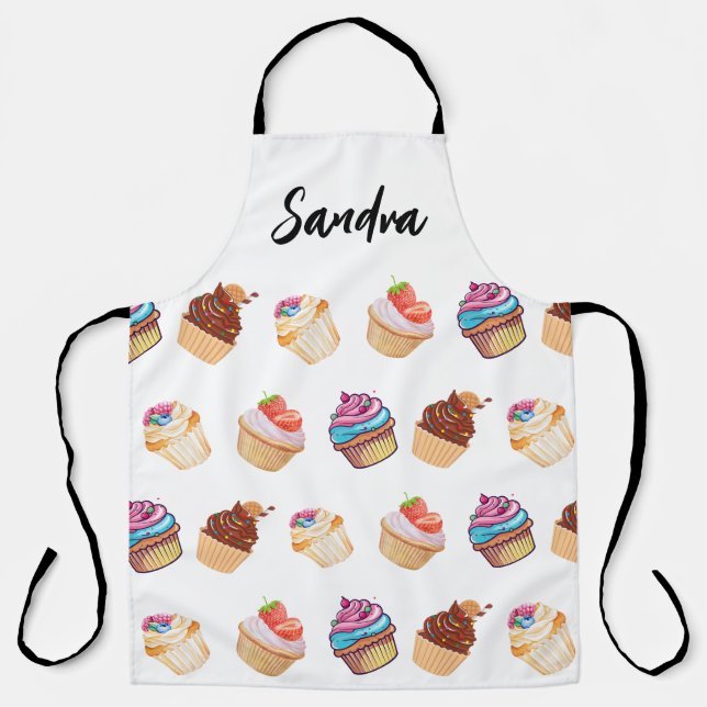 Tablier Cute Cupcake Motif, Sweet Dessert, (Recto)