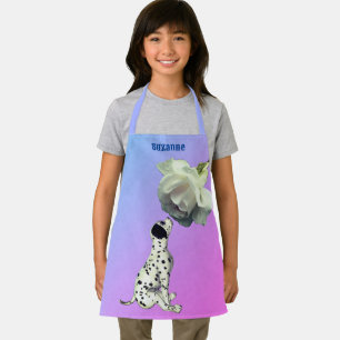 Tablier Cute Dalmatien Chiot Rose Animal Personnalisé