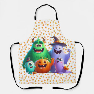 Tablier Cute et Cool, monstres d'Halloween