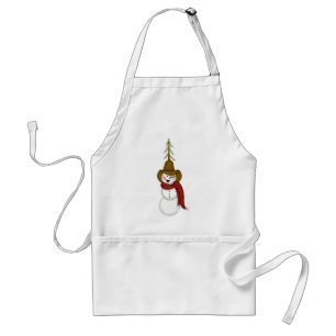 Tablier Cute Folk Art Cowboy Snowman