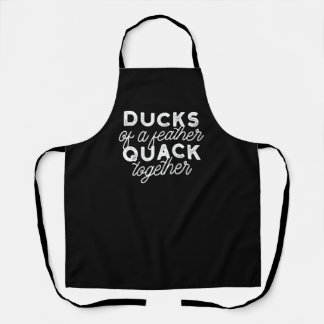 Tablier Cute Funny Canards Puns Citation II Black Ver