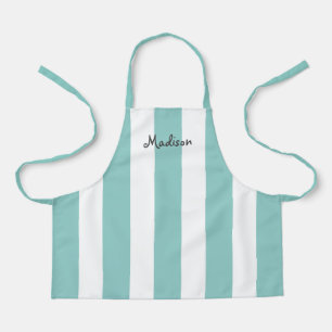 Tablier Cute Girl Turquoise Blancs Blancs Enfants Personna