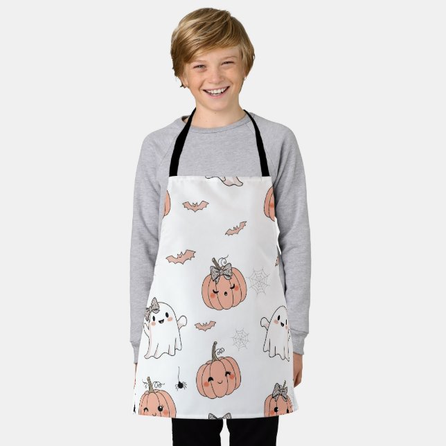 Tablier Cute Halloween Motif sans couture (Porté)