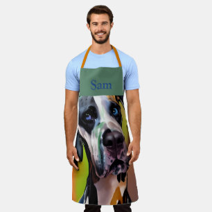 Tablier Cute Harlequin Great Dane