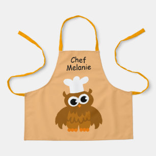 Tablier Cute hibou chef cartoon coin cuisine pour enfants