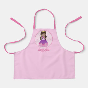 Tablier Cute Hispanique Princesse fille rose Personnalisé