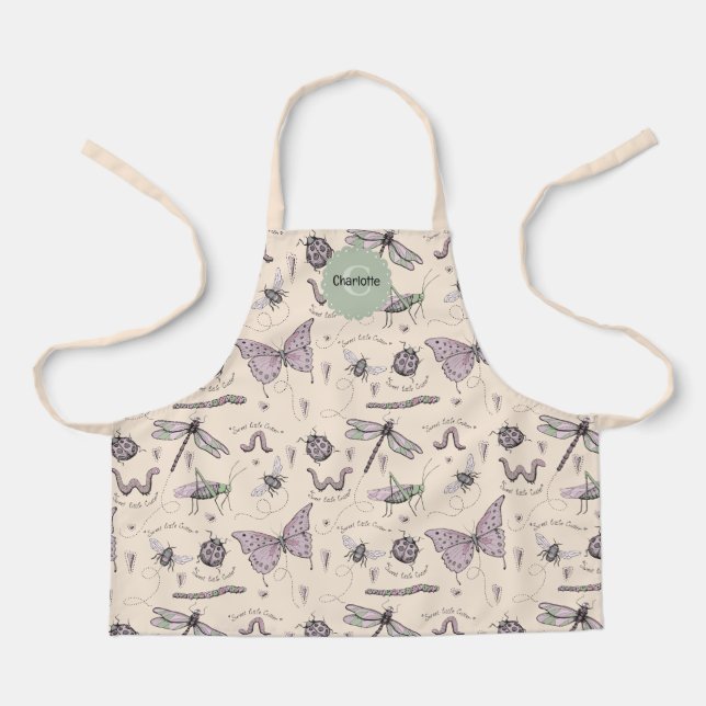 Tablier Cute Insectes Papillon Dragonfly Kids (Recto)
