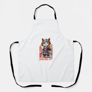 Tablier Cute Japonaise Samurai Ninja Chat Kawaii Chemise