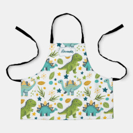 Tablier Cute Jurassic T Rex Nom des enfants Dinosaur