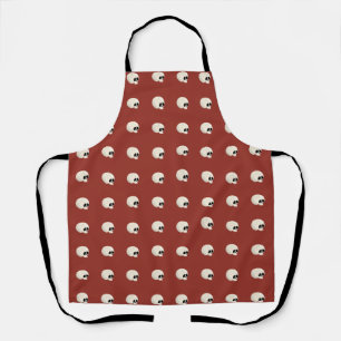 Tablier Cute Kawaii Halloween Crâne Pois rouge