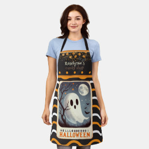 Tablier Cute kawaii Happy Halloween nom personnalisé