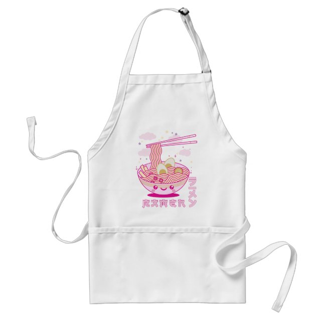 Tablier Cute Kawaii Ramen Anime nouilles Ramen Filles, Ado (Devant)