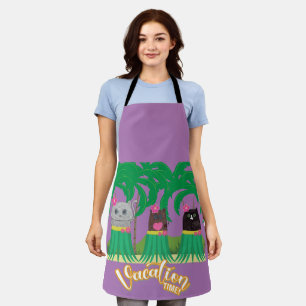Tablier Cute Kitty Hula Girls Temps de vacances