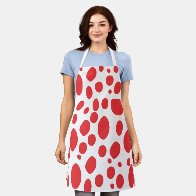 Tablier Cute Minimal Abstract Dot Pattern Kitchen Apron (Porté)