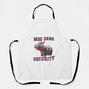Tablier Cute MOO DENG SÉCURITÉ Papa Bébé Hippo Papa Parent