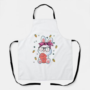 Tablier Cute Nerd Easter Day Bunny Funny Rabbit Graphic