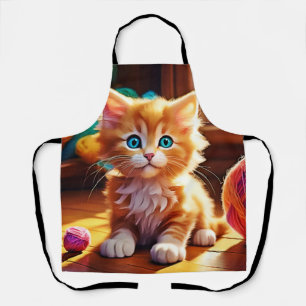 Tablier Cute Orange Kitten Art