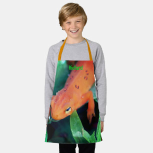 Tablier Cute Orange Salamander Nature Personnalisée