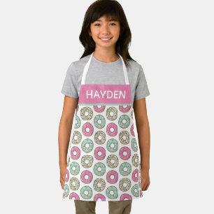 Tablier Cute Pastel Icing Donuts Motif Personnalisé