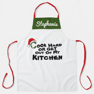 Tablier Cute Père Noël Casquette Personnaliser Nom Chef 