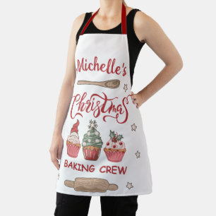 Tablier Cute Personalisé Christmas Baking Crew