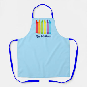 Tablier Cute Personnalisé Enseignant Crayon Tout-En-Dessus