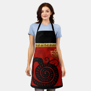 Tablier Cute serpent chinois Nouvel An Zodiac Anniversaire