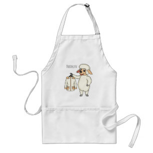 Tablier Cute sheep with jacket cartoon 