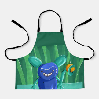 Tablier Cute souriant peinture magique de singe