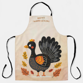 Tablier Cute Turquie Bon thanksgiving Apron