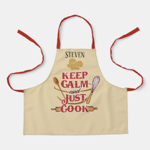 Tablier Cute unisex garder calme cuisiner ajouter nom enfa