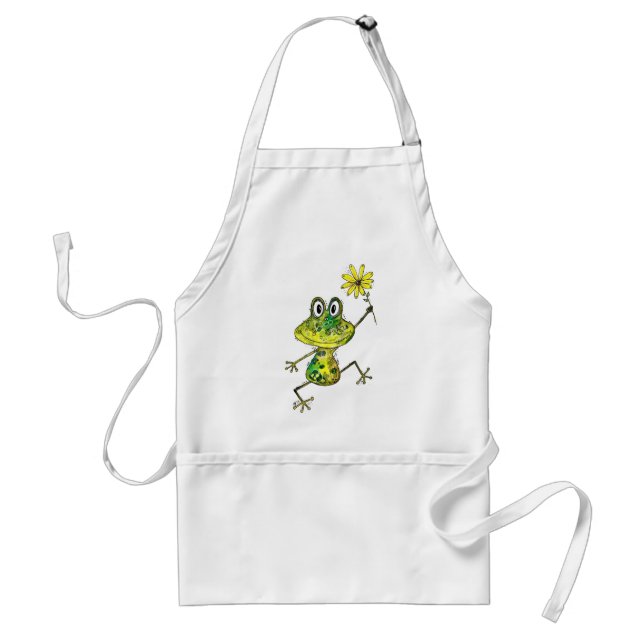 Tablier Cute Whimsical Happy Frog (Devant)