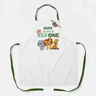Tablier Cute Wild One Jungle Safari Zoo animal Tante