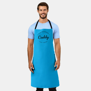 Tablier Cyan bleu Nom personnalisé Année Master Baker Da