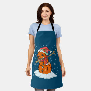 Tablier Dabbing Snowman Basketball Ball Tee Noël Sant