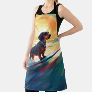 Tablier Dachshund Beach Surf Peinture